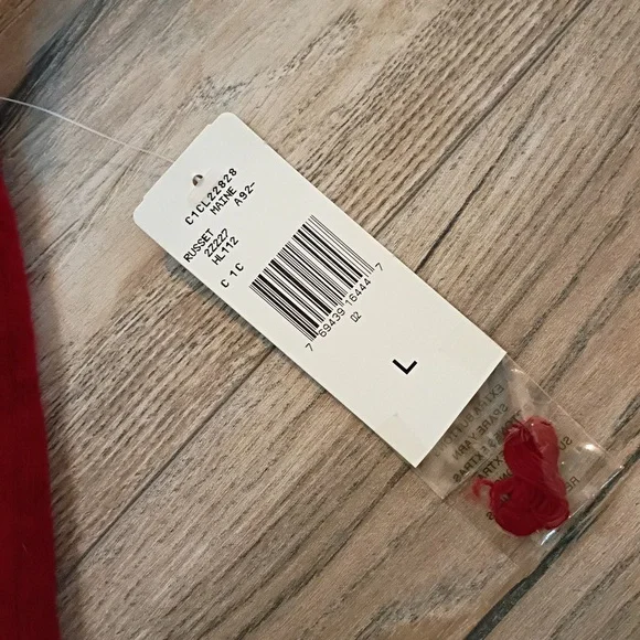 Vintage Lauren Ralph Lauren Brick Red Mallard Wool Blend Sweater Size Lg NWT - Picture 5 of 7